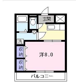 エレガンテ(1K/2階)の間取り写真