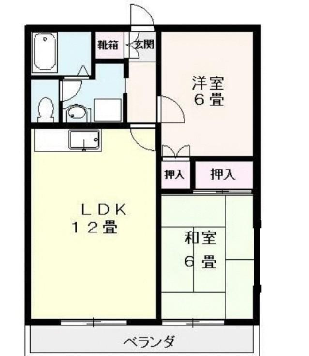 コーポラスK(2LDK/1階)の間取り写真
