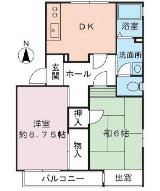パークヒルいずみ中央(3DK/1階)の間取り写真