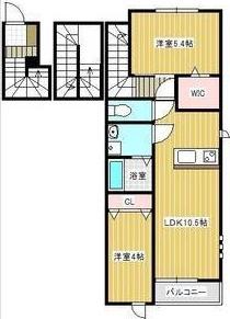 ILIMA明石南(2LDK/3階)の間取り写真