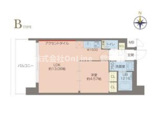 プレジオ玉造(1LDK/9階)の間取り写真
