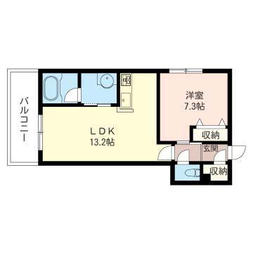 アビタシオン三鷹(1LDK/4階)の間取り写真