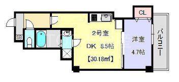 アンブラッセ要町(1LDK/3階)の間取り写真