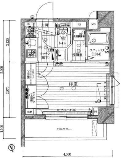 ルーブル大塚参番館(1K/11階)の間取り写真