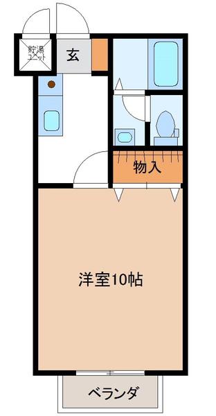 エコガーデン三条 A(1K/1階)の間取り写真