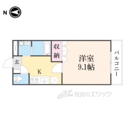サラージュ(1K/1階)の間取り写真