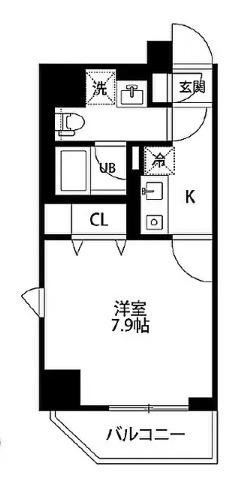 シルフィ田端(1K/2階)の間取り写真