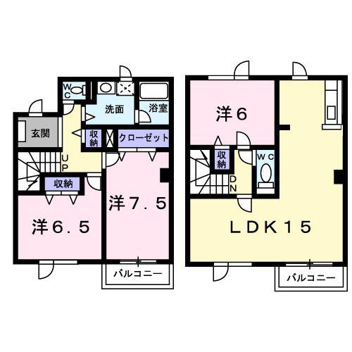 メゾンステージア(3LDK/1階)の間取り写真