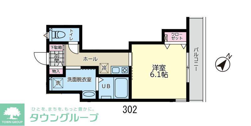 サンス戸塚(1K/3階)の間取り写真