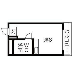 メゾン豊津I(1K/3階)の間取り写真