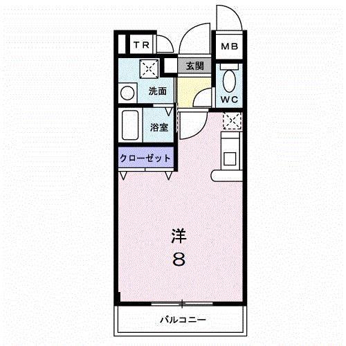 ウェルネス新橋(ワンルーム/1階)の間取り写真