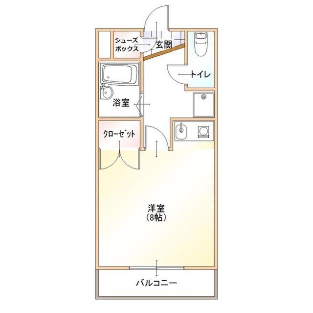 メゾンドヴェールB(ワンルーム/1階)の間取り写真