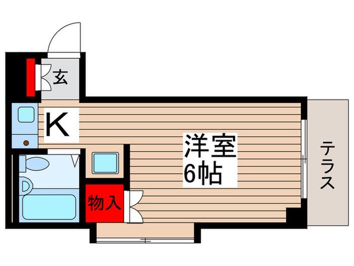 ペリエ新松戸(1K/1階)の間取り写真