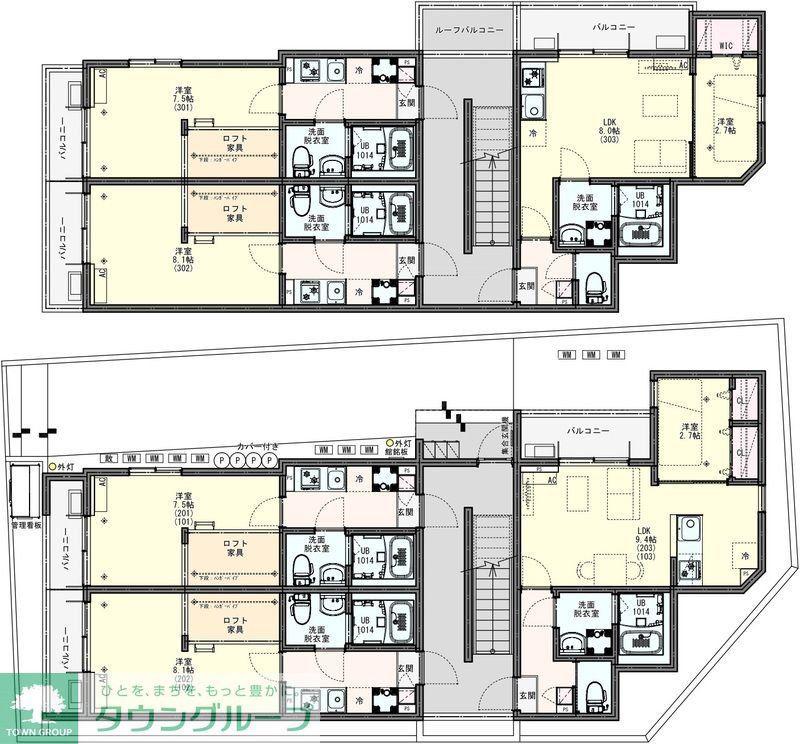 KEIAI RESIDENCE 八王子(1K/1階)の間取り写真