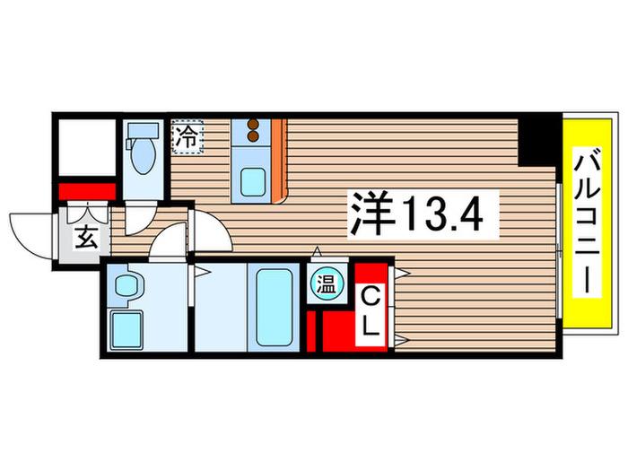 サンライズレジデンス(ワンルーム/3階)の間取り写真
