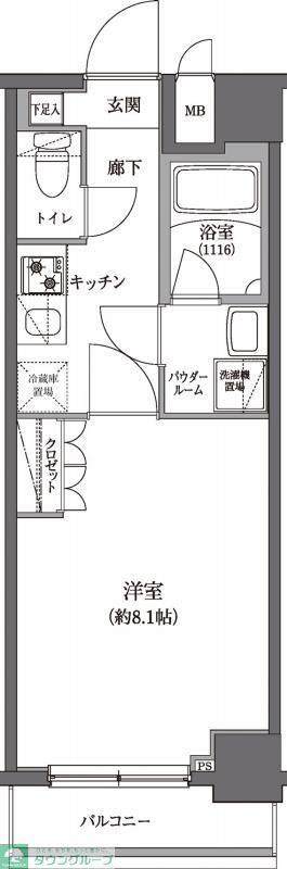 セジョリ墨田イースト(1K/3階)の間取り写真