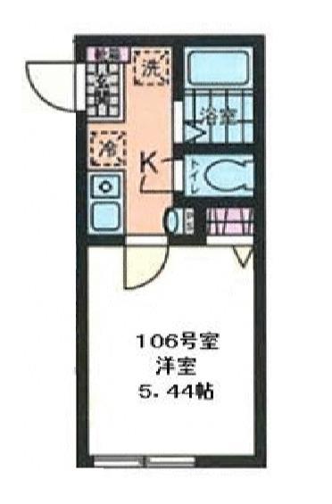 ケーアイケー元木(1K/1階)の間取り写真