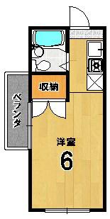 シェクル21(ワンルーム/1階)の間取り写真