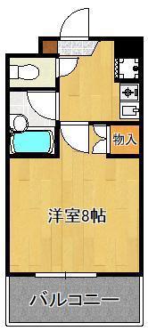 ベルガ菅原(1K/6階)の間取り写真