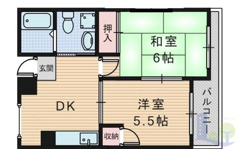 シティマンションパラス(2DK/3階)の間取り写真