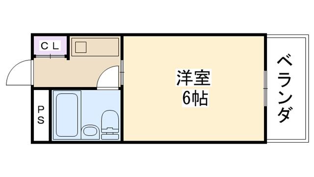 アニバーサリー40(1K/8階)の間取り写真