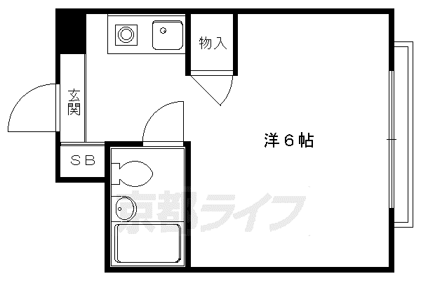 KTマンション(1K/1階)の間取り写真