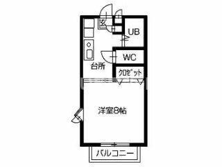 サニーコート山松(1K/2階)の間取り写真