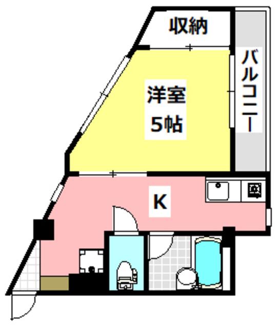 アンフィニィ庄III(1K/3階)の間取り写真