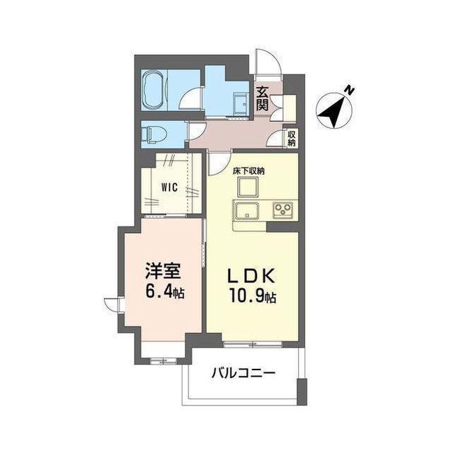 磯子区丸山1丁目マンション(1LDK/1階)の間取り写真