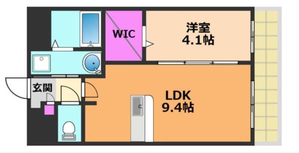 フェアソレイユ/2F(1LDK/2階)の間取り写真