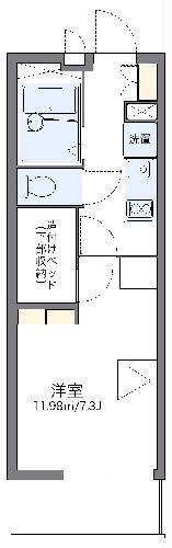 レオパレス槙(1K/1階)の間取り写真