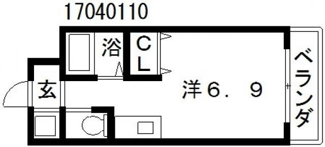 シエテ矢田(ワンルーム/2階)の間取り写真