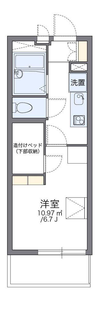 レオパレスベルメゾン(1K/2階)の間取り写真