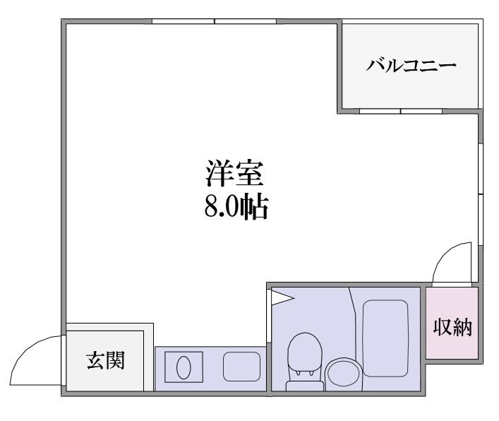 シティコーポ上汐(ワンルーム/2階)の間取り写真