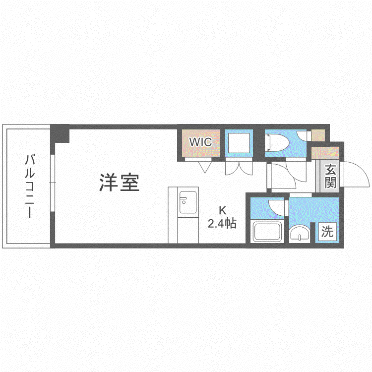 ホーリーフォート南平岸(1K/4階)の間取り写真