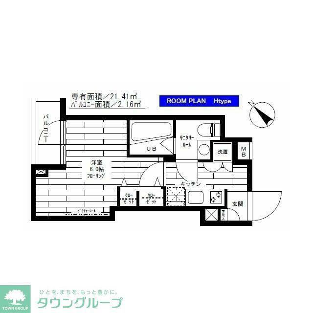 グランドコンシェルジュ用賀アジールコート(1K/3階)の間取り写真