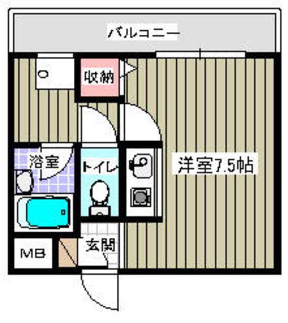 リヴェージュ百草園(ワンルーム/3階)の間取り写真