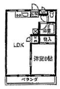 モギハイツ A(1LDK/2階)の間取り写真