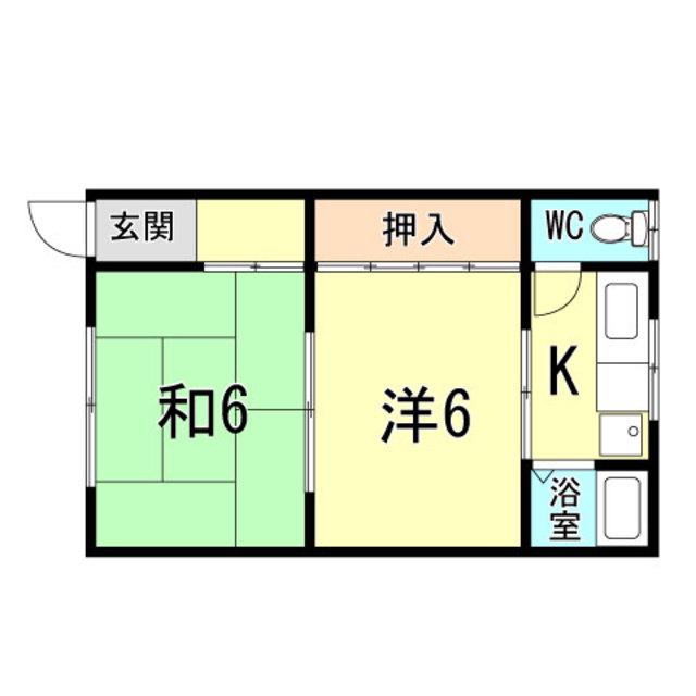 板宿ハイツ(2K/2階)の間取り写真