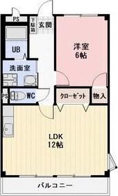 サープラスアイ(1LDK/2階)の間取り写真