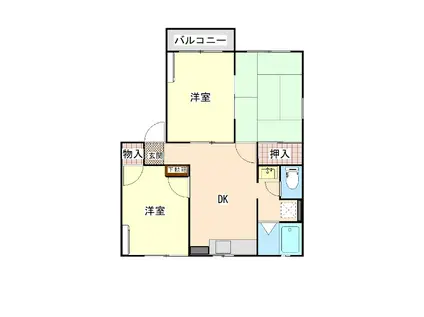 ヴィレッジ21 A(3DK/1階)の間取り写真