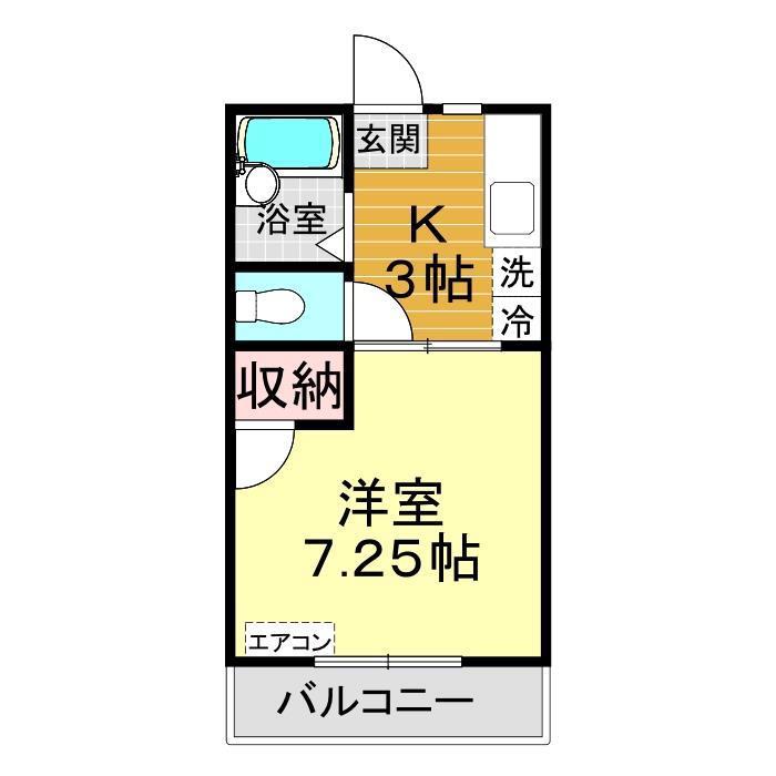 ハイツジュネス(1K/1階)の間取り写真