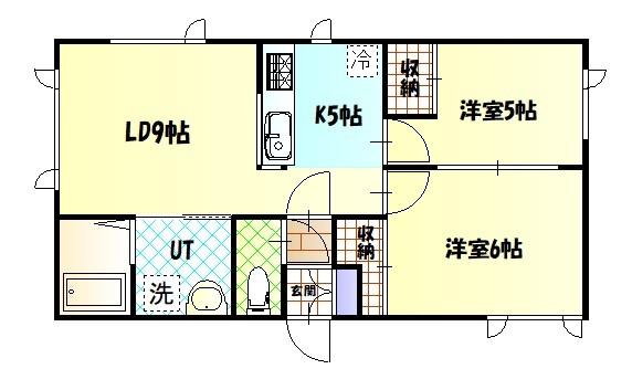 SAKURA(2LDK/2階)の間取り写真