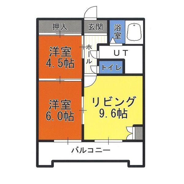 第2エクセルナガタ(2DK/11階)の間取り写真