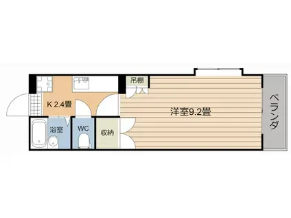 プレステージ郡元(1K/5階)の間取り写真