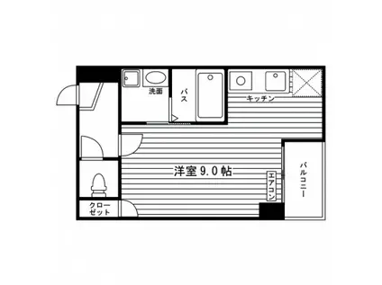 GRAND FIRST(ワンルーム/2階)の間取り写真