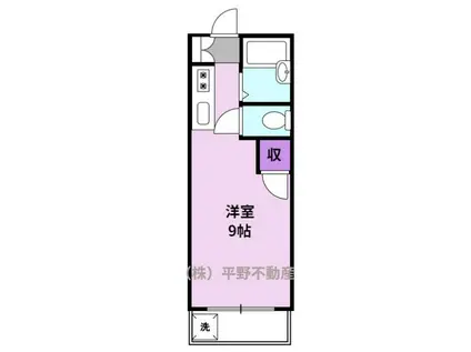 ルピナス(ワンルーム/3階)の間取り写真