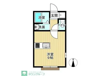 TIERRA(ワンルーム/1階)の間取り写真