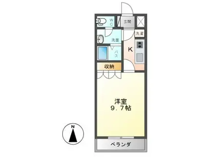 ラワンドゥラKハウス(1K/1階)の間取り写真