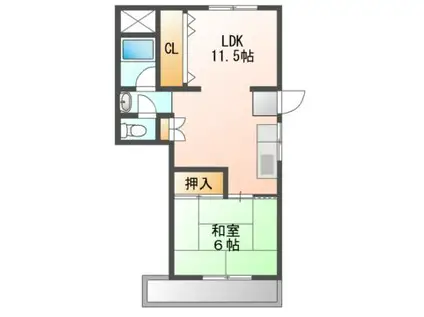 ダイコーハイツ ホームメイト吹田駅前店管理物件(1LDK/4階)の間取り写真